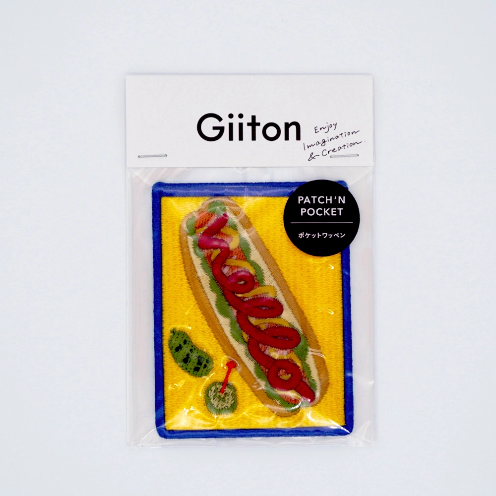 Giiton ポケットワッペン【ホットドッグ】