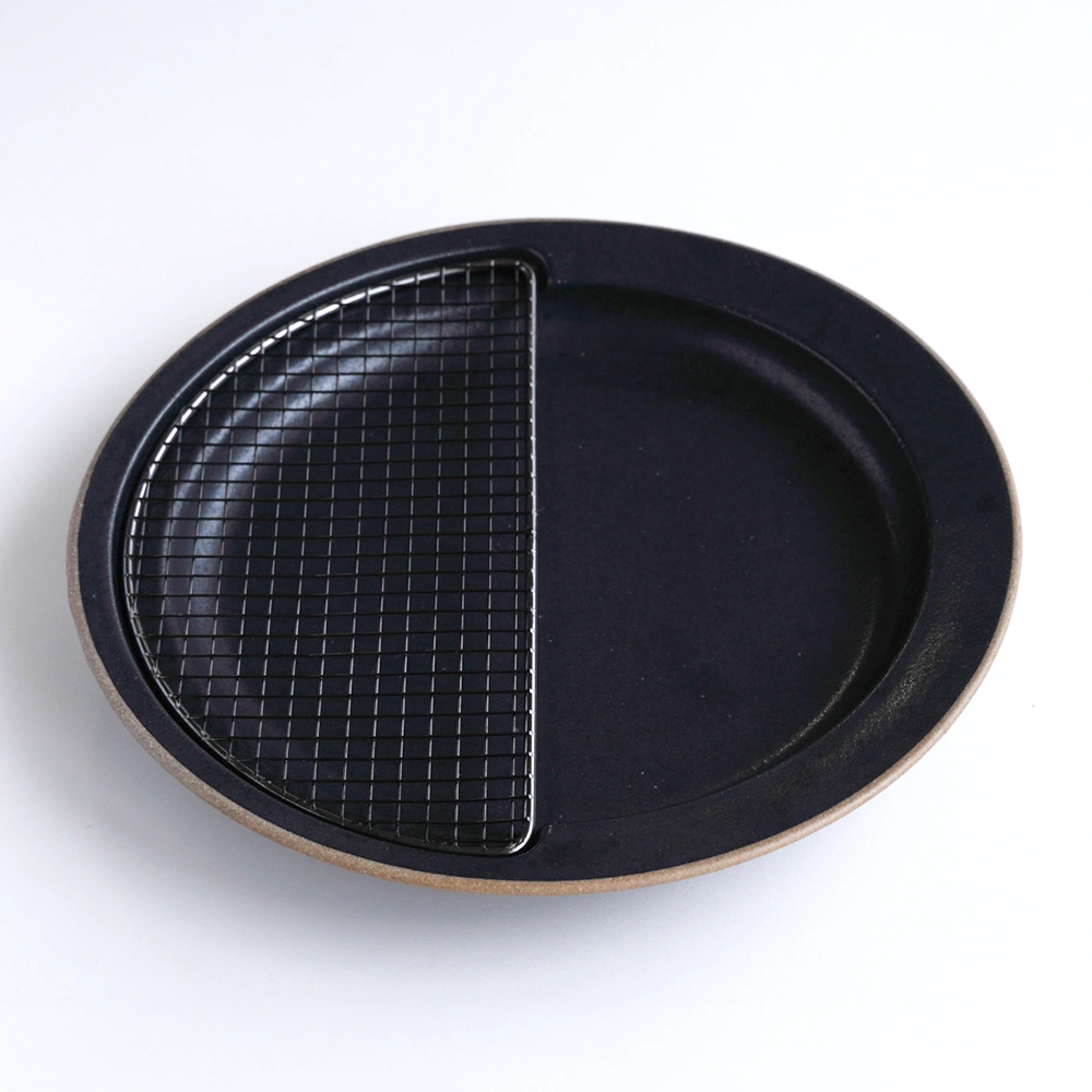 amimeプレート半月 【黒酸化網／ブラック】