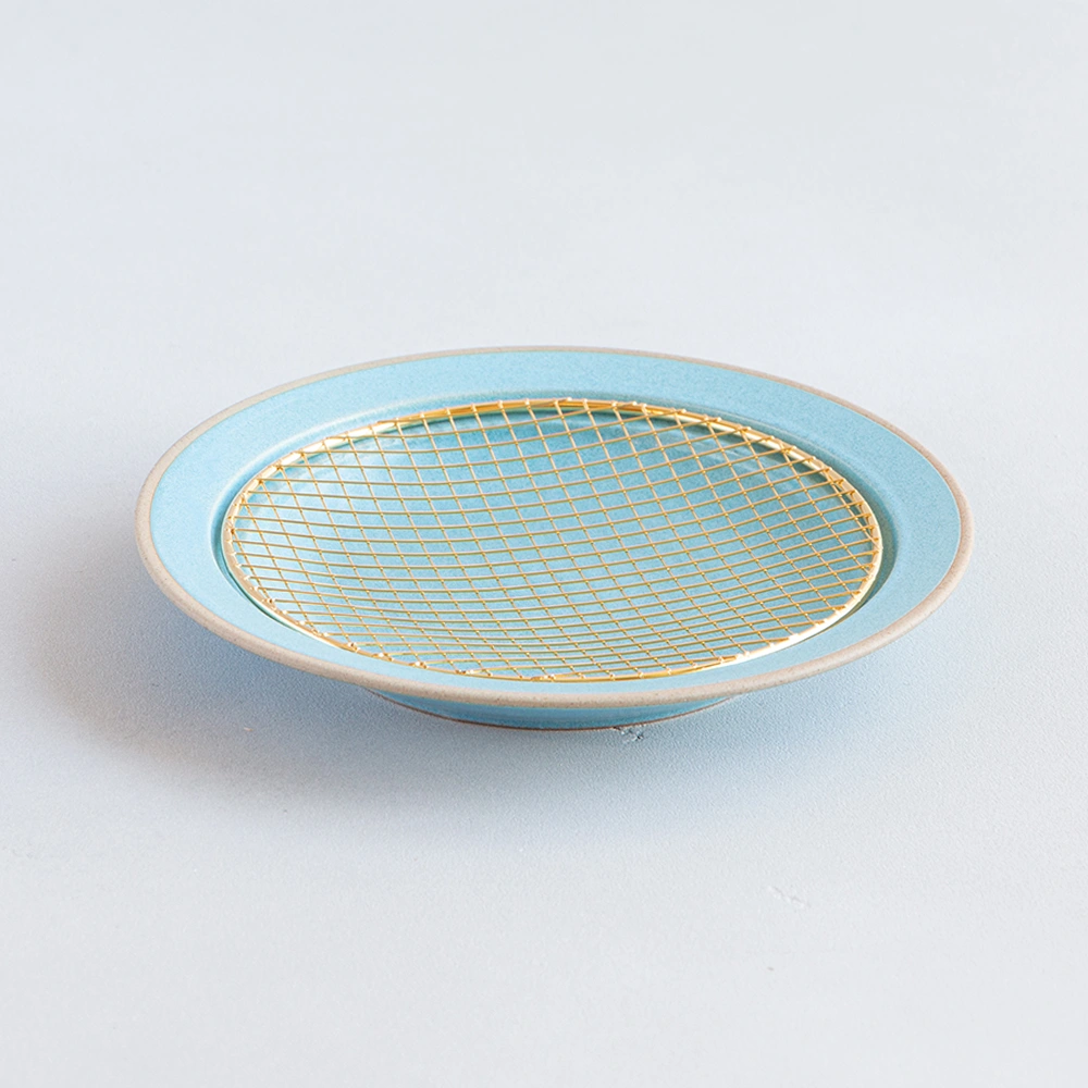 amimeプレートS 【純金網／ターコイズブルー】