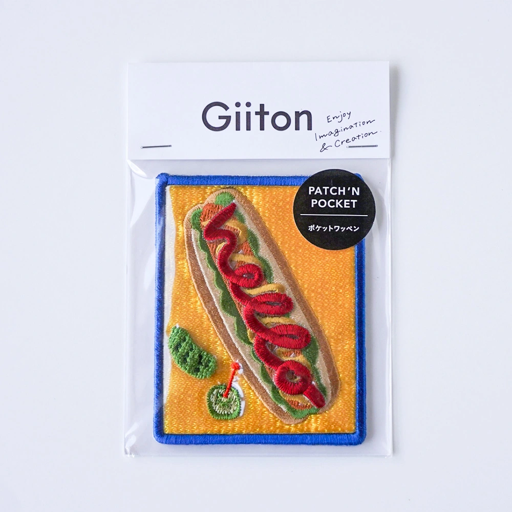 Giiton ポケットワッペン【ホットドッグ】