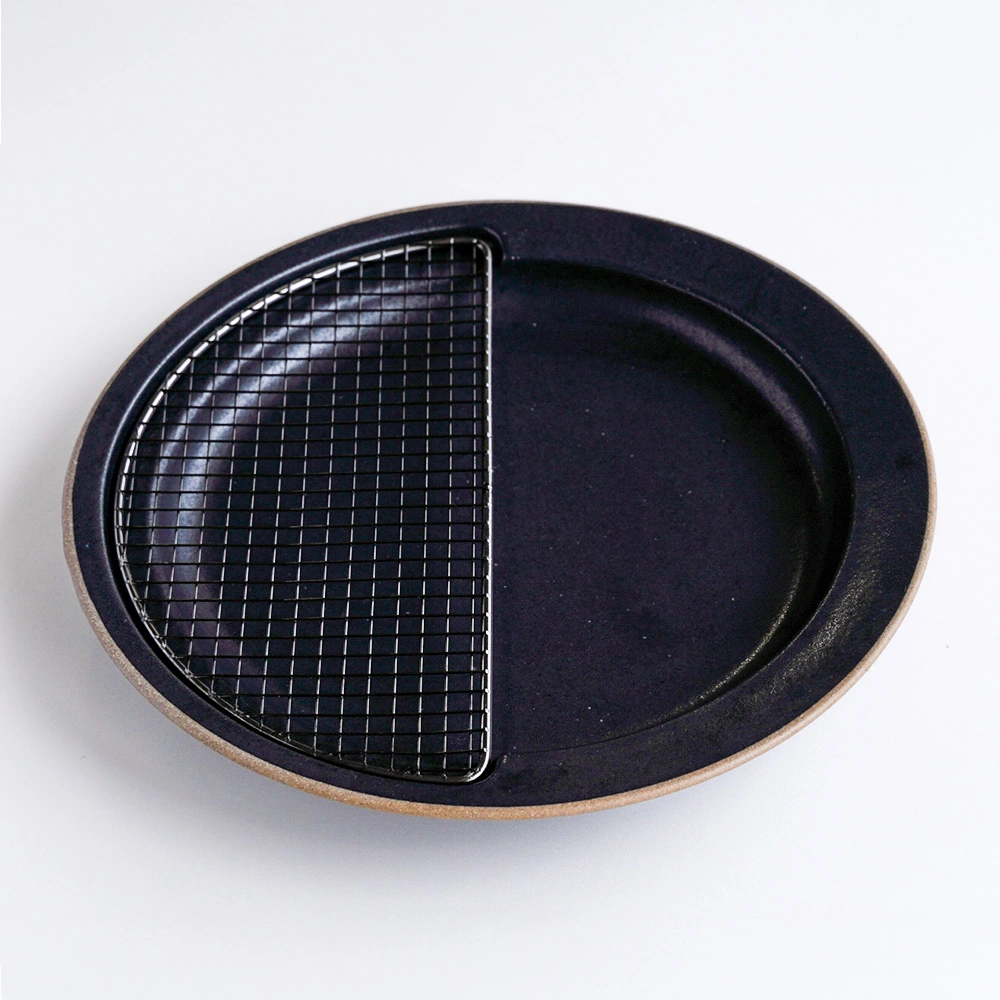 amimeプレート半月 【黒酸化網／ブラック】