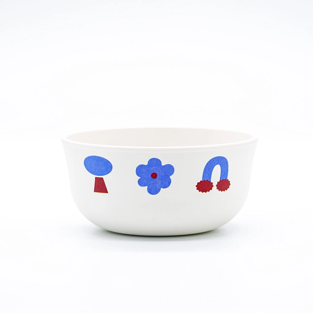 Shellmine Kids Bowl【Plant/White】（シェルミンキッズ ボウル/植物モチーフ・白）