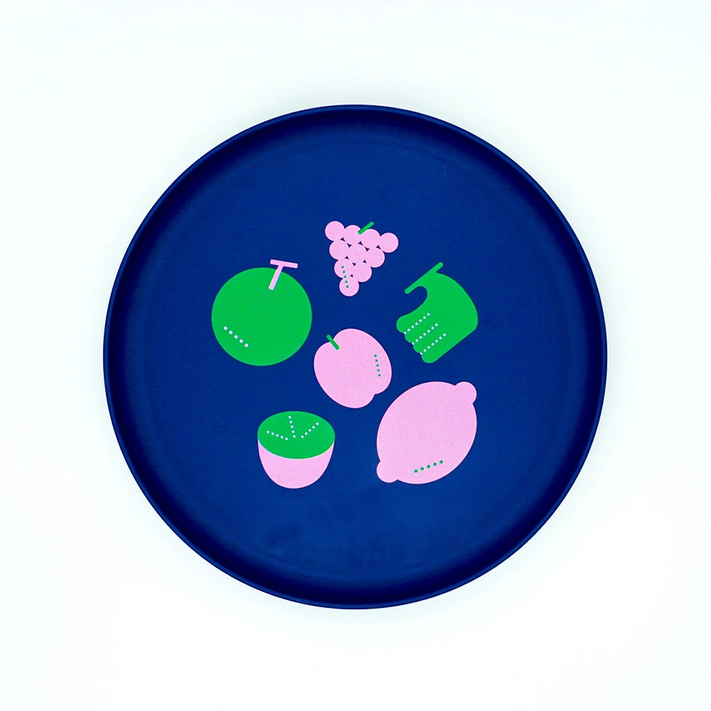 Shellmine Kids Plate【Fruit/Blue】（シェルミンキッズプレート/果物モチーフ・青）